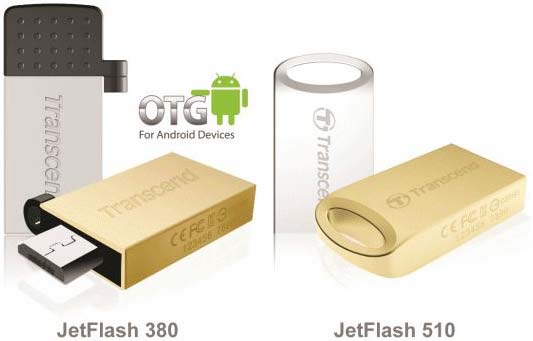 Представлены флешки Transcend JetFlash 510 и 380 с поддержкой On-The-Go