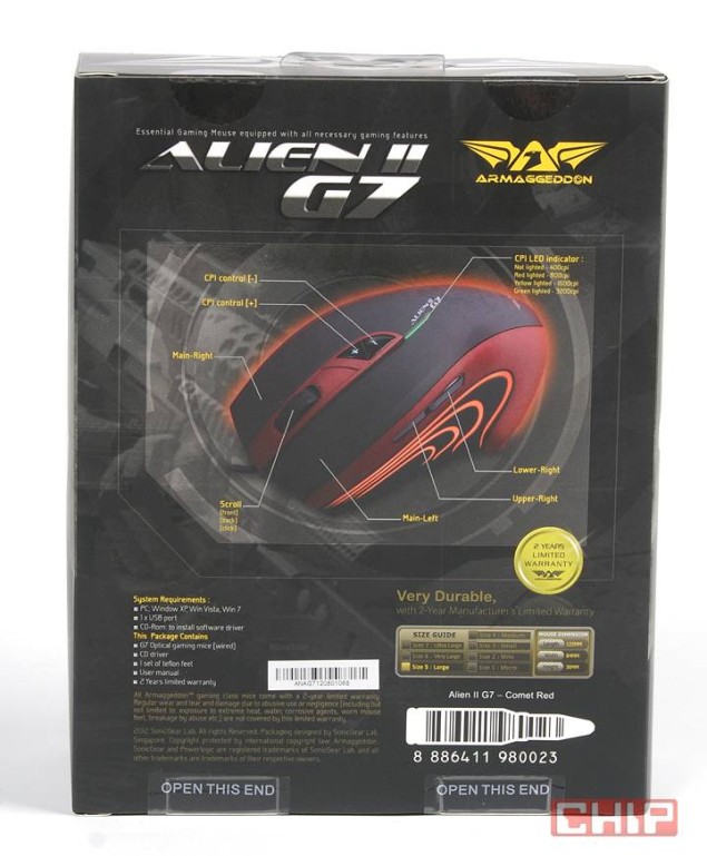 Alien-II G7: недорогая геймерская мышь