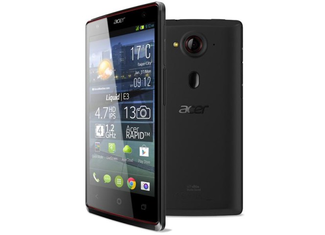 Acer анонсировала два новых смартфона Liquid E3 и Liquid Z4